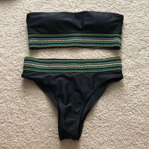 black bandeau bikini